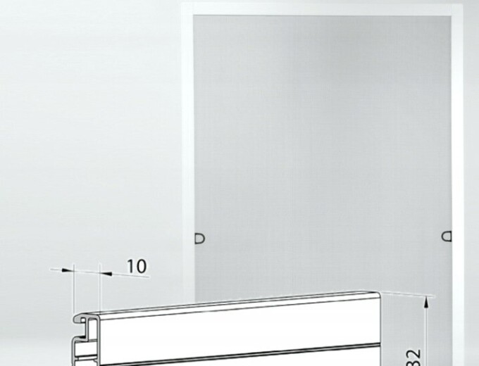 Biała moskitiera ramkowa CLICKY Buzz wymiary Biała moskitiera ramkowa CLICKY Buzz wymiary