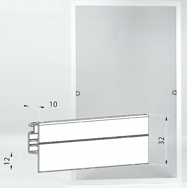 Biała moskitiera ramkowa CLICKY Buzz wymiary Biała moskitiera ramkowa CLICKY Buzz wymiary