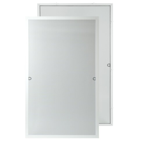 Biała moskitiera ramkowa CLICKY Buzz Przód - Tył