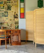 Parawan Louv 4 Parawan Louv w gabinecie