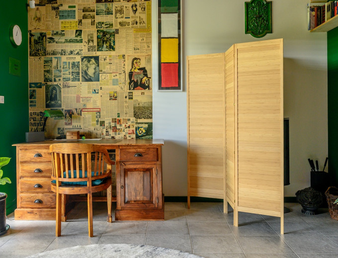 Parawan Louv 4 Parawan Louv w gabinecie