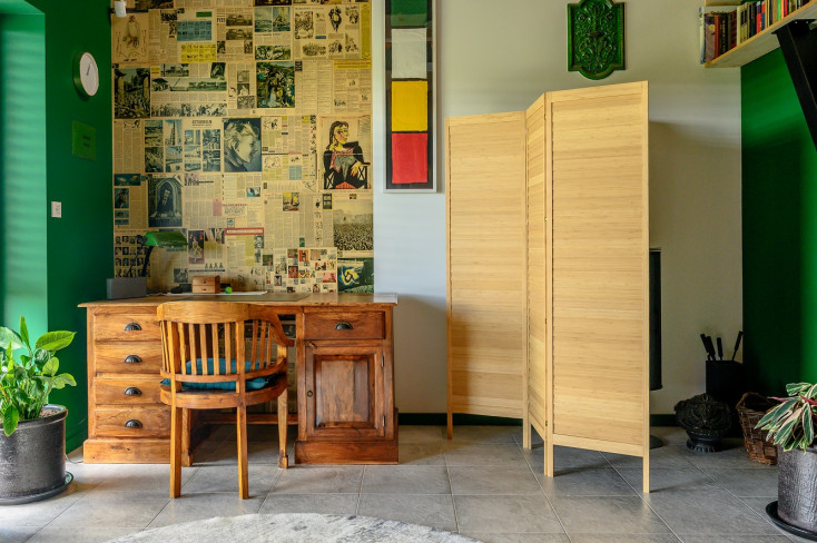 Parawan Louv 4 Parawan Louv w gabinecie