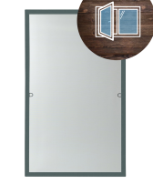 Moskitiera antracytowa do okien drewnianych CLICKY Buzz Wood