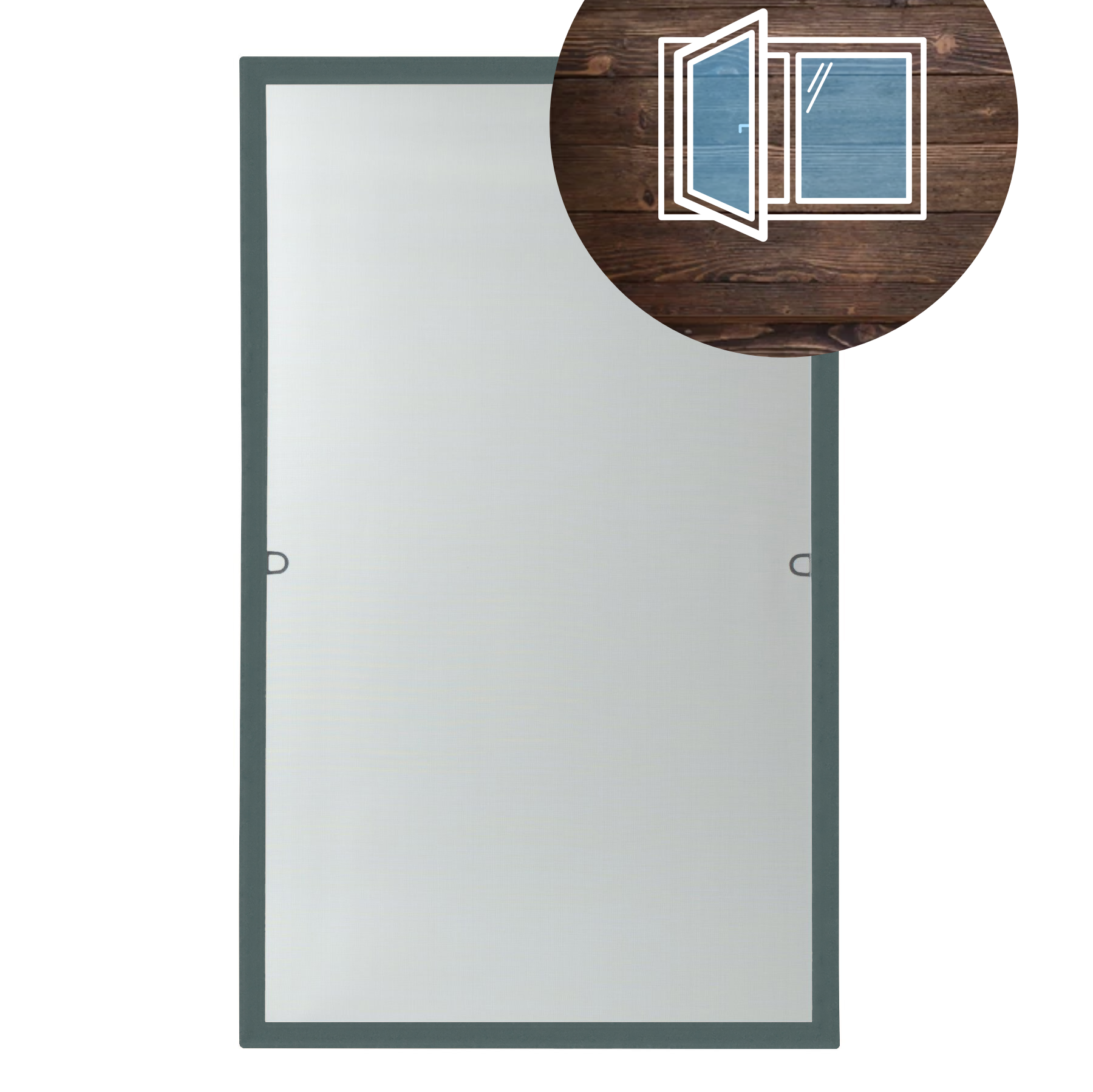 Moskitiera antracytowa do okien drewnianych CLICKY Buzz Wood