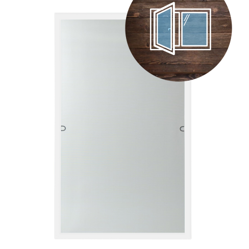 Moskitiera biała do okien drewnianych CLICKY Buzz Wood