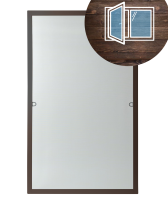 Moskitiera ciemnobrązowa do okien drewnianych CLICKY Buzz Wood