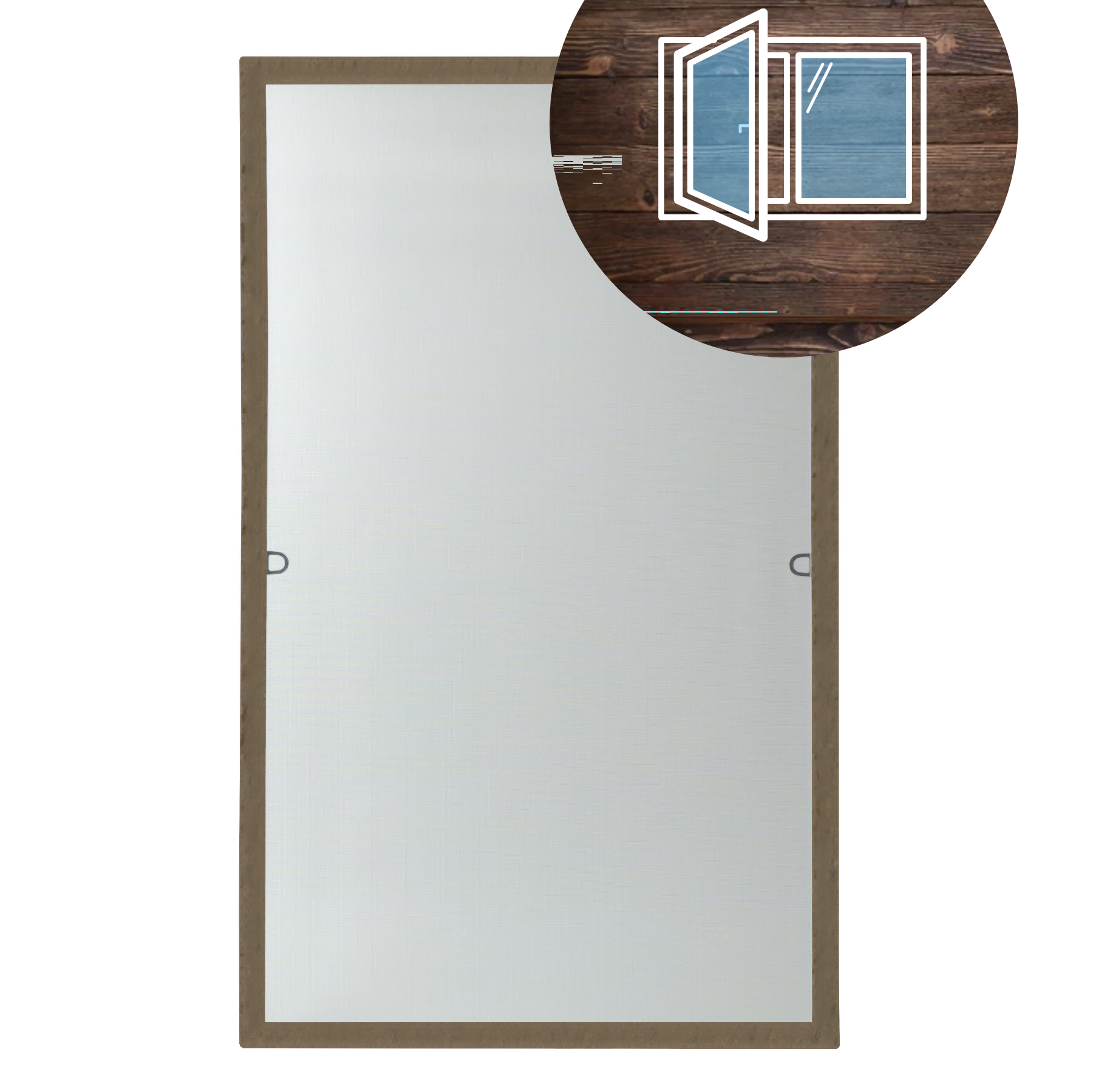 Moskitiera orzech do okien drewnianych CLICKY Buzz Wood