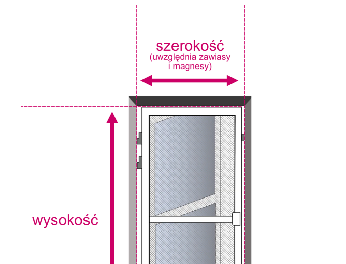 CLICKY Swing moskitiera drzwiowa - szerokość i wysokość CLICKY Swing moskitiera drzwiowa - szerokość i wysokość