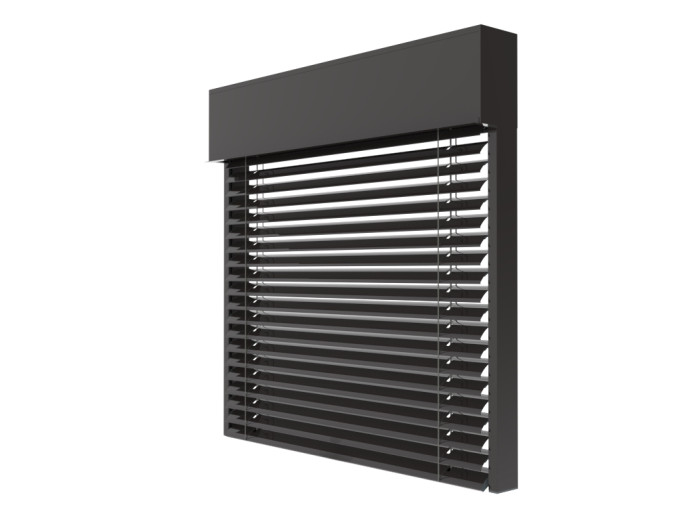 Żaluzja fasadowa C80 kolor 8019 render