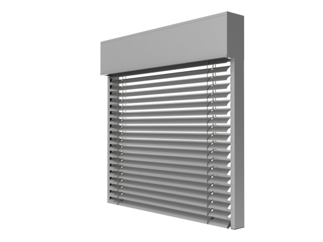 Żaluzja fasadowa C80 kolor 9006 render