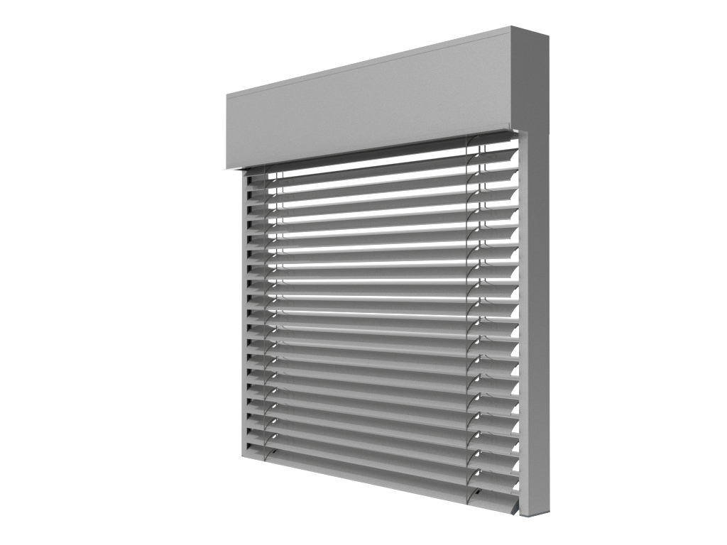Żaluzja fasadowa C80 kolor 9006 render