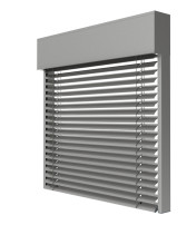 Żaluzja fasadowa C80 kolor 9007 render Żaluzja fasadowa C80 kolor 9007 render