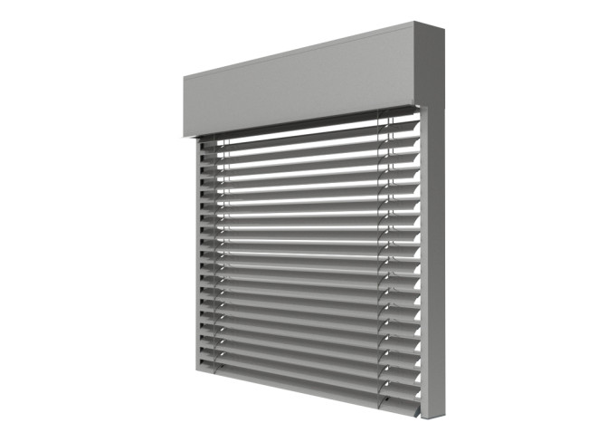 Żaluzja fasadowa C80 kolor 9007 render Żaluzja fasadowa C80 kolor 9007 render