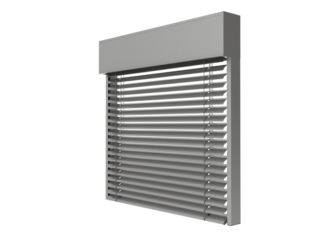 Żaluzja fasadowa C80 kolor 9007 render Żaluzja fasadowa C80 kolor 9007 render