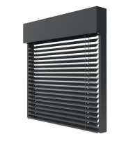 Żaluzja fasadowa C80F kolor 7016 render