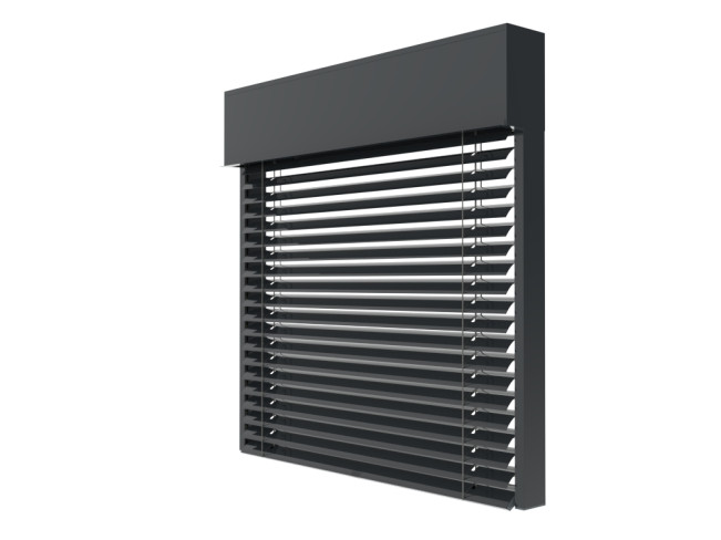 Żaluzja fasadowa C80F kolor 7016 render