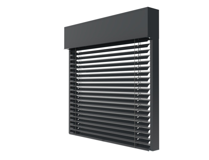 Żaluzja fasadowa C80F kolor 7016 render