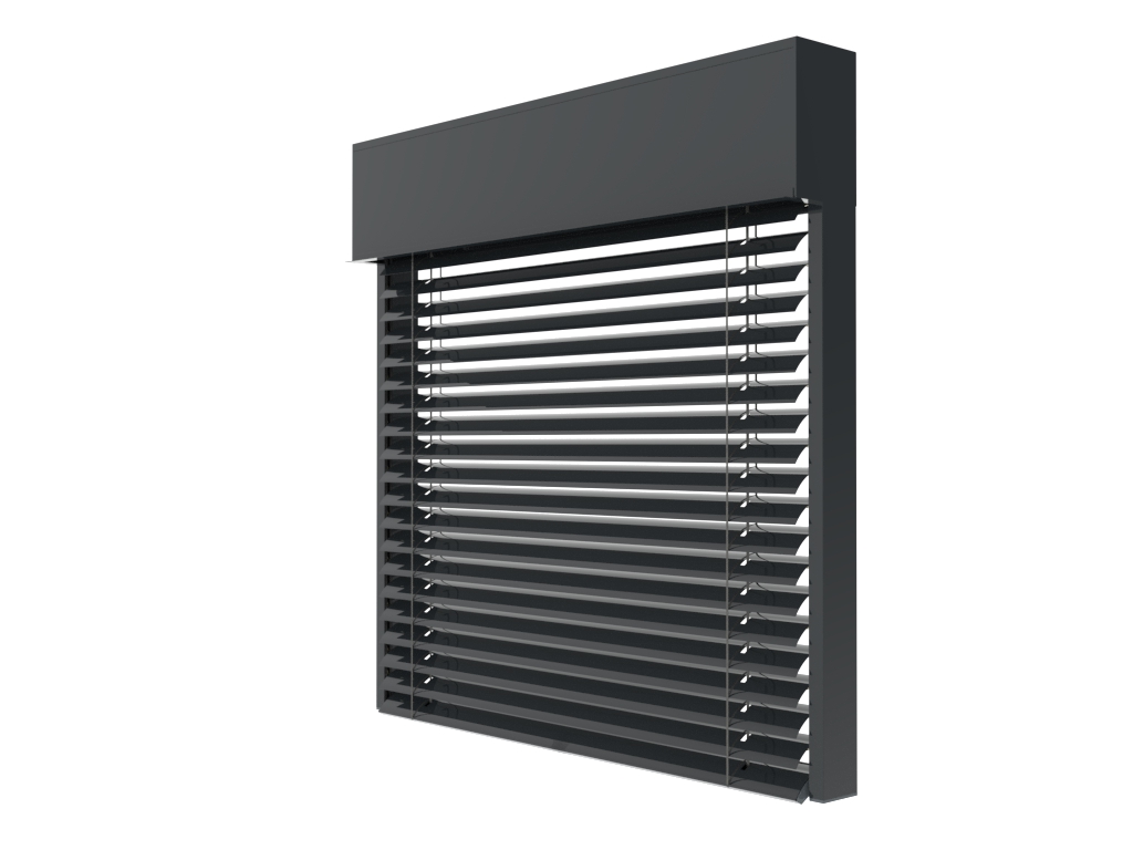 Żaluzja fasadowa C80F kolor 7016 render