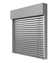 Żaluzja fasadowa C80F kolor 9006 render Żaluzja fasadowa C80F kolor 9006 render