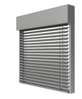 Żaluzja fasadowa C80F kolor 9007 render Żaluzja fasadowa C80F kolor 9007 render