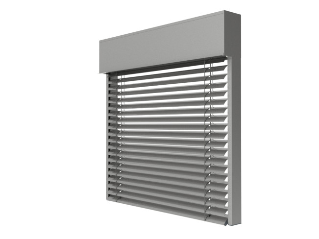 Żaluzja fasadowa C80F kolor 9007 render Żaluzja fasadowa C80F kolor 9007 render