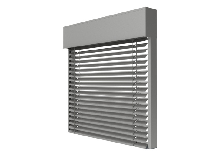 Żaluzja fasadowa C80F kolor 9007 render