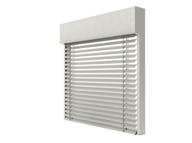 Żaluzja fasadowa C80F kolor 9016 render