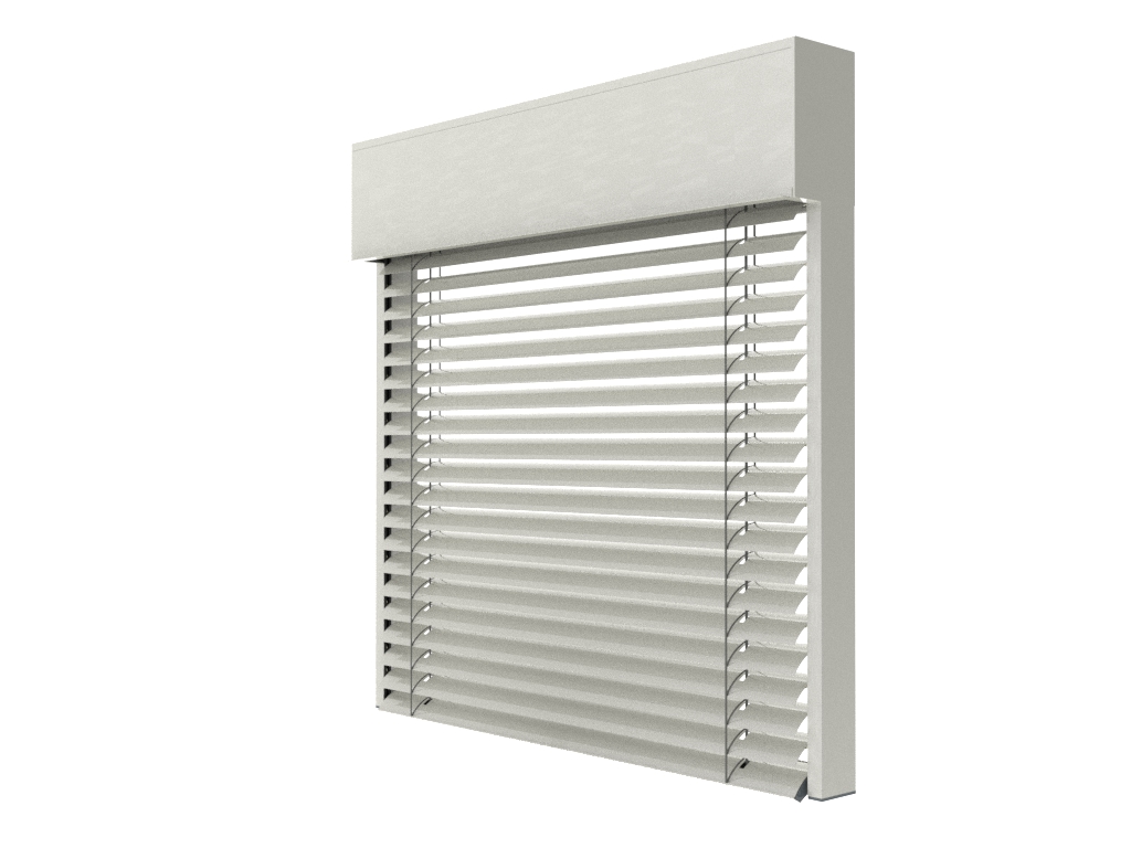 Żaluzja fasadowa C80F kolor 9016 render