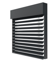Żaluzja fasadowa Z90 kolor 7016 czarny ultra mat render