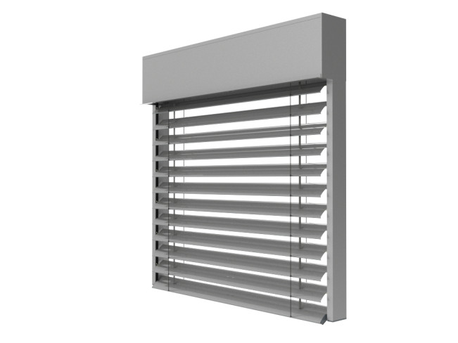Żaluzja fasadowa Z90 kolor 9006 render