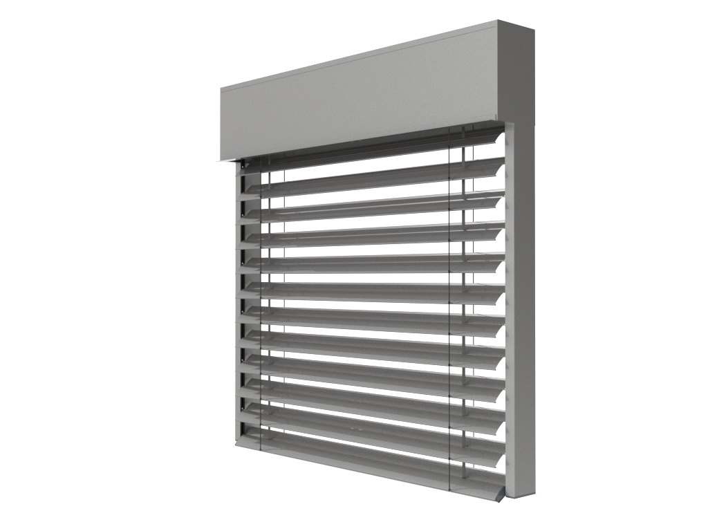 Żaluzja fasadowa Z90 kolor 9007 render