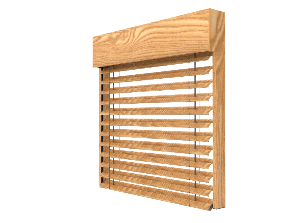 Żaluzja fasadowa Z90 kolor Woodec Turner Oak render
